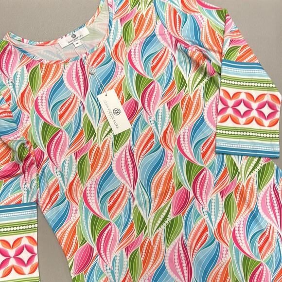 Jean Pierre Klifa Resort Daphne Dress Grassland Multi Color Bright Size Medium - Picture 2 of 7